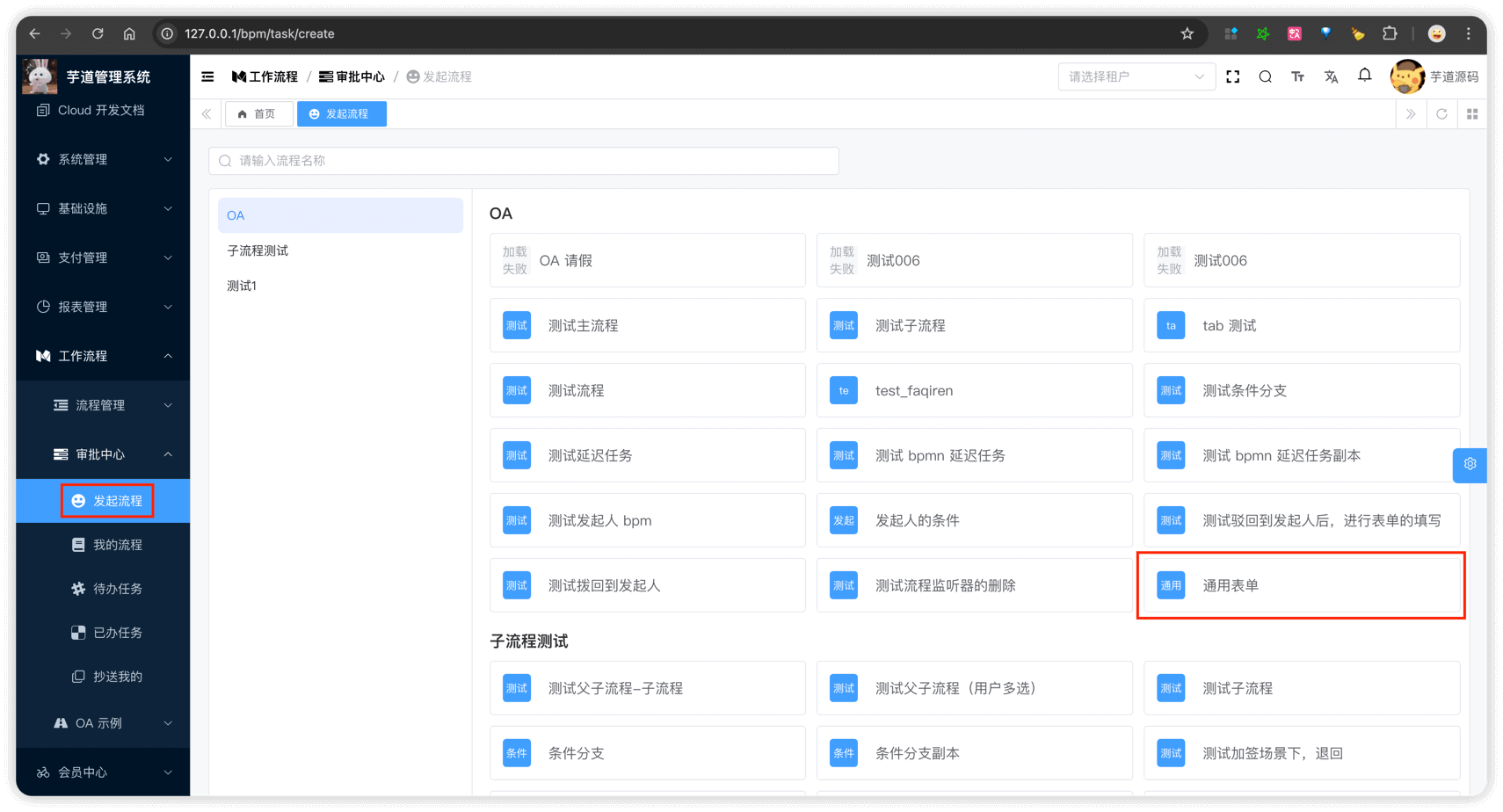 发起流程